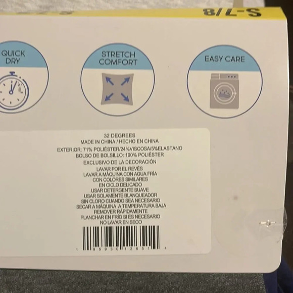 #11 32 Degrees Cool Youth 2-pack Active Short Black Blue Small 7/8 - Picture 6 of 10